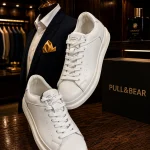کفش  _ اسنیکر چرم طبیعی PULL & BEAR