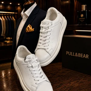 کفش  _ اسنیکر چرم طبیعی PULL & BEAR