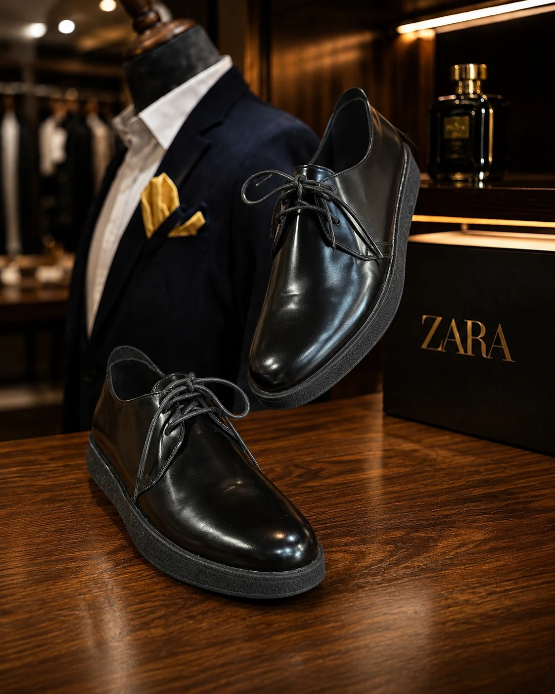 57C7AB40-3C62-4E13-96F4-200E88D3EBB7 کفش چرم طبیعی صابونی زارا zara - تصویر 1