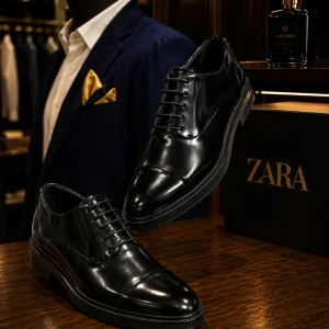 کفش چرم طبیعی صابونی برت زارا zara